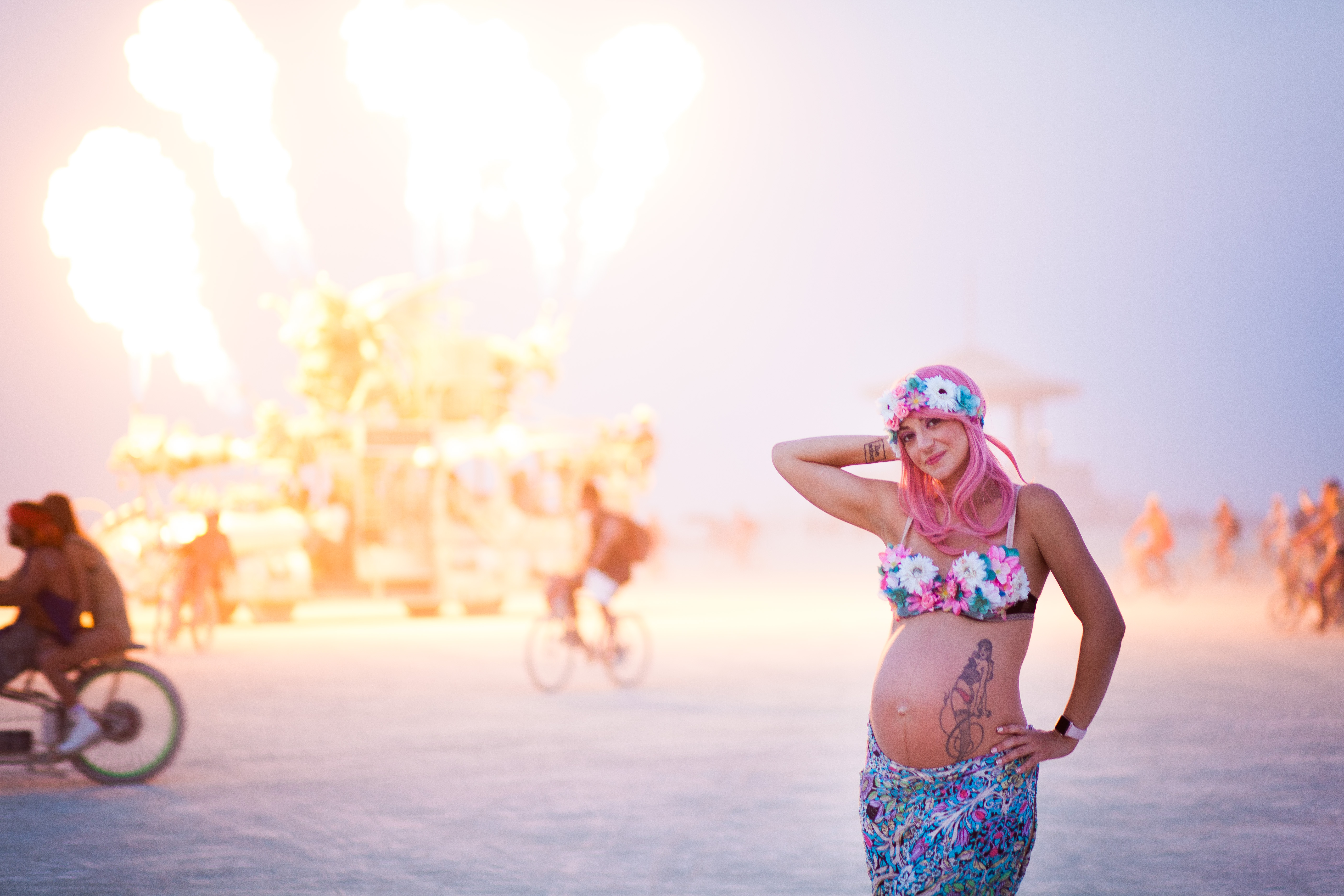 I went to burning man 9 months pregnant