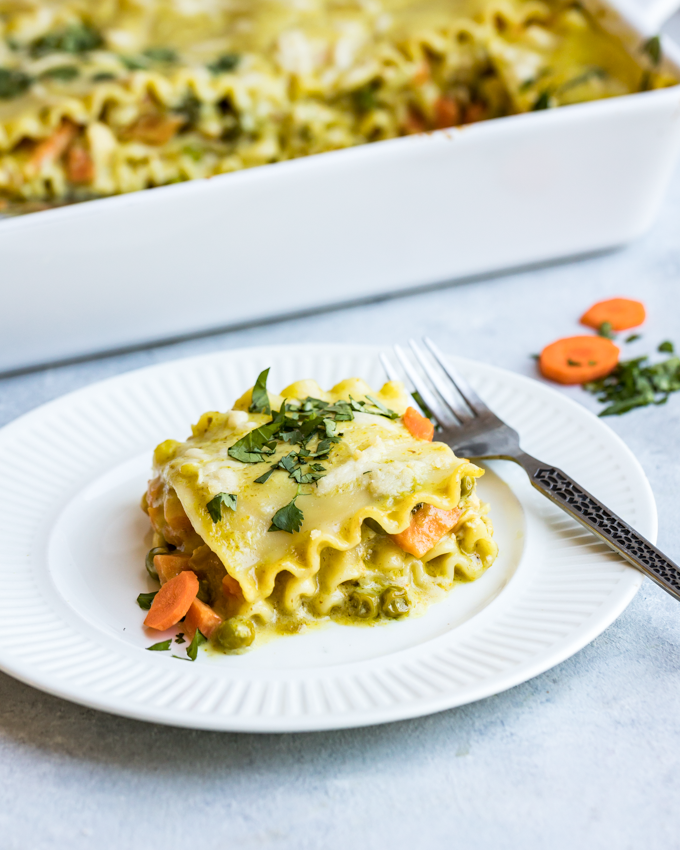 Green Curry Lasagna | With tofu, coconut milk, sweet potato, and broccoli | Amazing vegan fusion dinner recipe